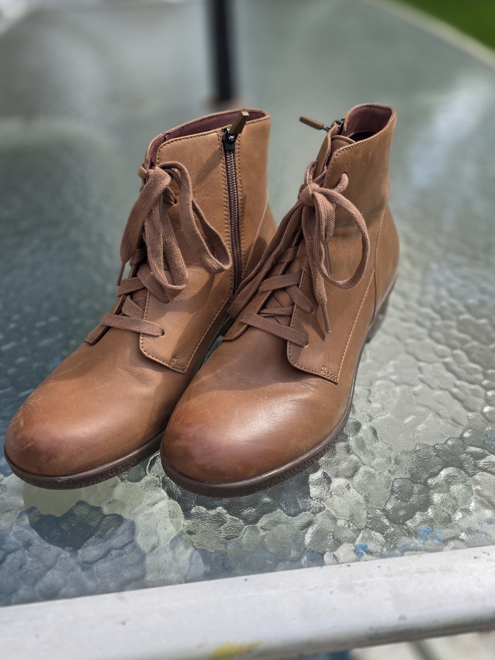 Dansko Leather Lace-Up Ankle Boots